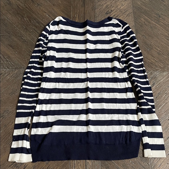 Express Striped Navy and White Sweater Small - Picture 4 of 4